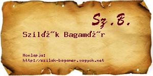 Szilák Bagamér névjegykártya